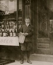 Newsboy, 13 years of age. Selling newspapers 7 years.  1910