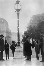 Lamppost Is Riddled with shell Fire and Still Stands 1918