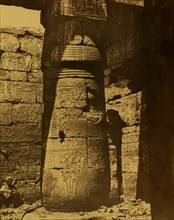 Large column and section of the Temple of Ramses III. 1880