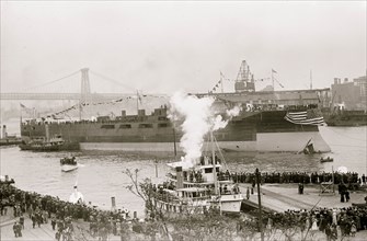 Launch of the Florida, U.S.N. battleship