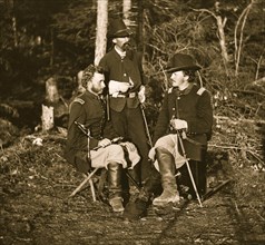 Lieutenants. George A. Custer, Nicolas Bowen, and William G. Jones 1863