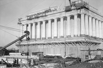 Lincoln Memorial Undergoes Construction 1914