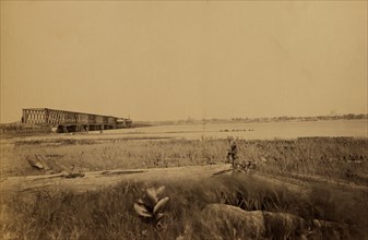 Long Bridge and Washington, from Maryland [i.e., Virginia] shore, June 1863 1863