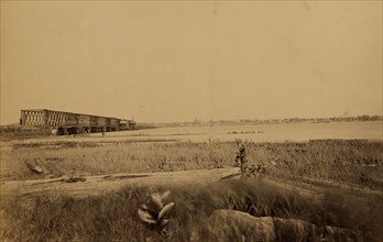 Long Bridge and Washington, from Maryland [i.e., Virginia] shore, June 1863 1863