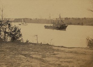 Looking down James River from Dutch Gap, February 1865 1865