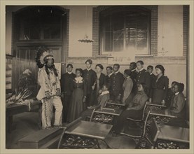 Louis Firetail in American history class, Hampton Institute 1899