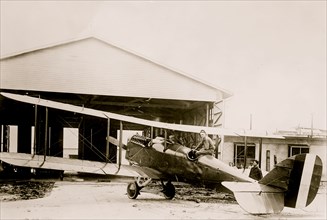 Lt. Austin in De Havilland plane