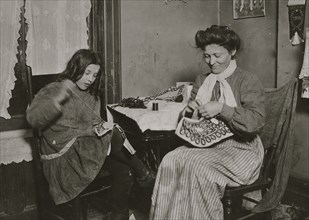 Making embroidery. Upper East Side, N.Y. City 1911
