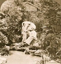 Man and a woman in a tea garden 1906