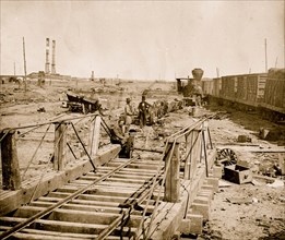 Manassas, Va. Orange and Alexandria Railroad wrecked by retreating Confederates 1862