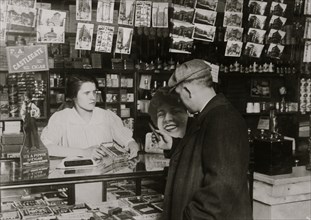 14 years old sells cigars in store of Mrs. Brisling in Boston. 1917