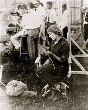 Mary Pickford knitting for Red Cross 1925