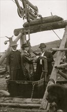 Middle of bucket at gold mine 1910