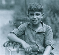 Mike, ten year old shiner, Newark, N.J. August 1, 1924. Location: Newark, New Jersey. 1924