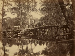 Military bridge, across the Chickahominy, Virginia  1862