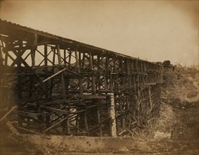 Military railroad bridge across Potomac Creek, on the Fredericksburg Railroad 1863
