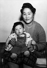 Mitsu Nakai and baby  1943
