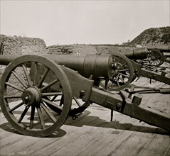 Morris Island, S.C. Battery of 100-pdr. Parrott guns inside Fort Putnam 1865