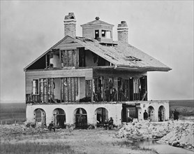 Morris Island, South Carolina. The Beacon House after the struggle for Fort Wagner, July 18, 1863. 1863