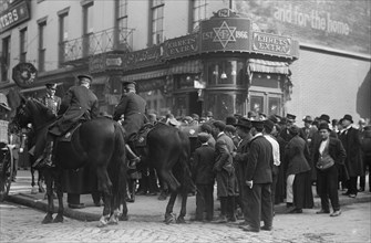 Mounted Police attempt to control Labor riots in NYC 1916
