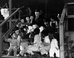 Mr. Matsumoto and group of children  1943