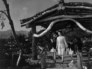 Mrs. Nakamura and family in park 1943
