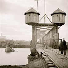 Nashville, Tenn. Fortified railroad bridge across Cumberland River 1864