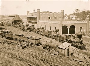 Nashville, Tennessee. Railroad depot 1864