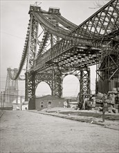New East River bridge from Brooklyn under Construction 1904