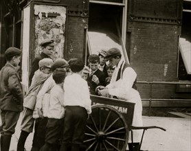 Newsboy profits go to ice cream 1910
