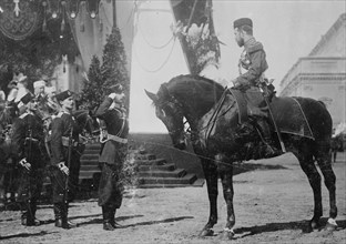 Nicholas I on Horseback is saluted by his Military 1905