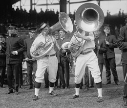 Baseball Players Play Tuba at the Ball Park 1924