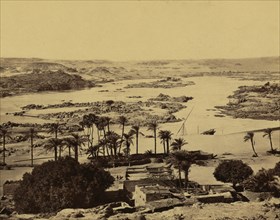 Nile View from the hills. Assouan 1865