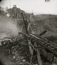 North Anna River, Va. Destroyed bridge of the Richmond and Fredericksburg Railroad 1864