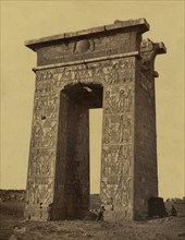 North side view of a pylon adorned with bas-reliefs, Thebes, Karnak 1880