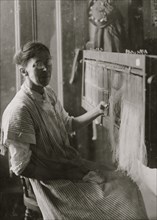 Older Worker in Cotton Mill doing drawing 1916