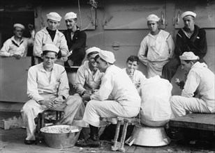 The US Navy Trains Great Potato Peelers and sends her seamen on Kitchen Patrol 1912