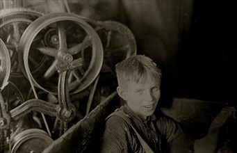 A young Polish spinner in the Quidwick Co. Mill. Anthony, R. I 1909