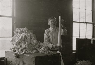 One of the youngest turners at work in the Crescent Hosiery Mill 1914