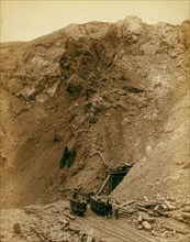 Open cut in the great Homestake mine, at Lead City, Dakota. 1889