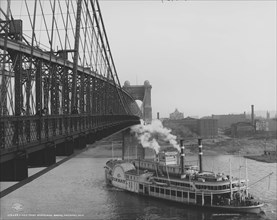 Suspension Bridge & Paddle Boat 1906