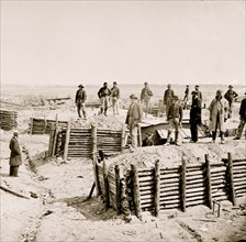 Petersburg, Va. Breastworks of the Confederate Fort Mahone ("Fort Damnation") 1865