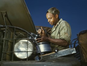 African American World War II Truck Mechanic 1942