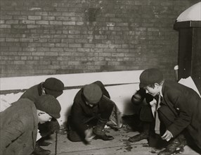 Playing Craps in the Alley behind a jail 1910