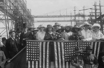 FDR attends launch of the Battleship Tennessee as Secretary of the Navy 1919