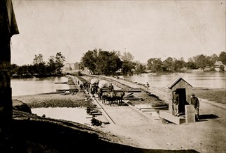Pontoon bridges across James River at Richmond, Va. April, 1865 1863