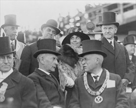 President and Mrs. Coolidge at the laying of the cornerstone of the George Washington Masonic National Memorial 1923