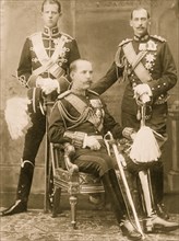 Prince Andreas, Nicholas, and King Constantinos of Greece 1913