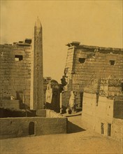 Pylons and obelisk, Thebes (Luxor), Egypt 1880