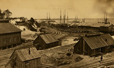 City Point R.R. Depot, looking toward Petersburg 1863